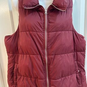 Old Navy Burgundy Quilted Vest